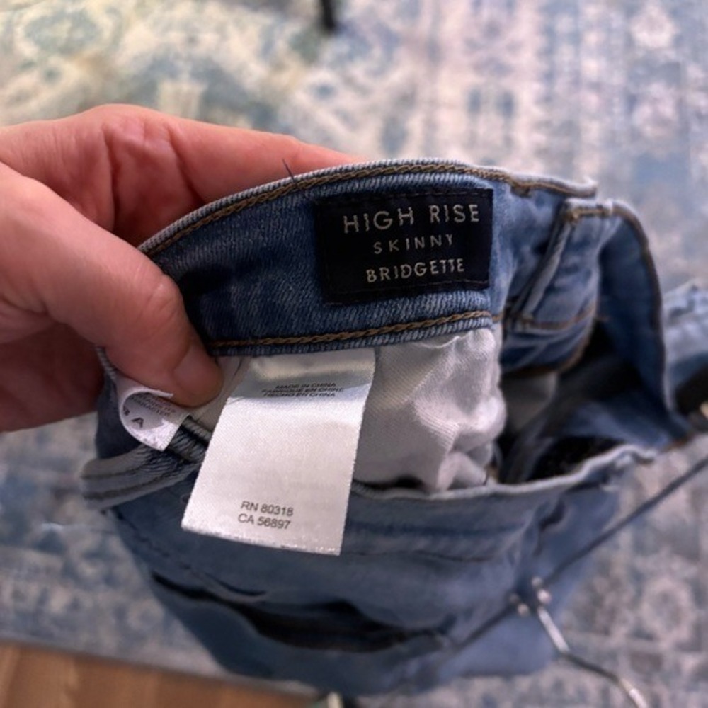 Lucky Brand Bridgette Jeans Women 6/28 Blue High Rise Skinny Distressed Boho - Picture 5 of 8